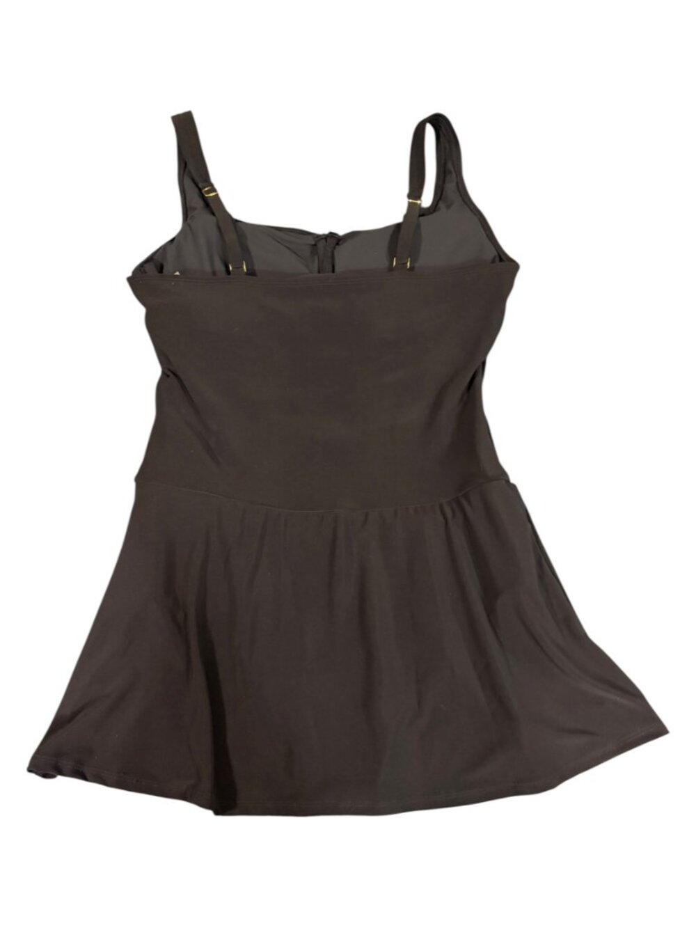 Beyond Control Colorblock Tummy Control Grommets Swim Dress Size 14 Black White - Picture 6 of 8